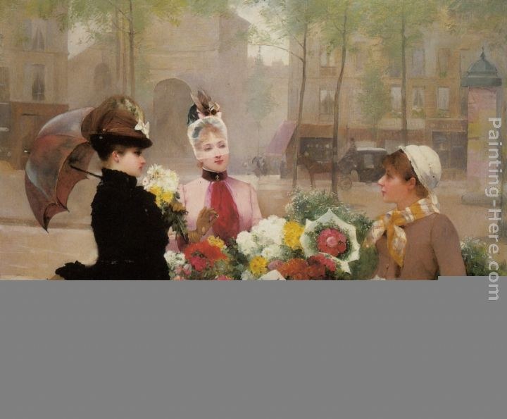 Louis Marie de Schryver The Flower Seller